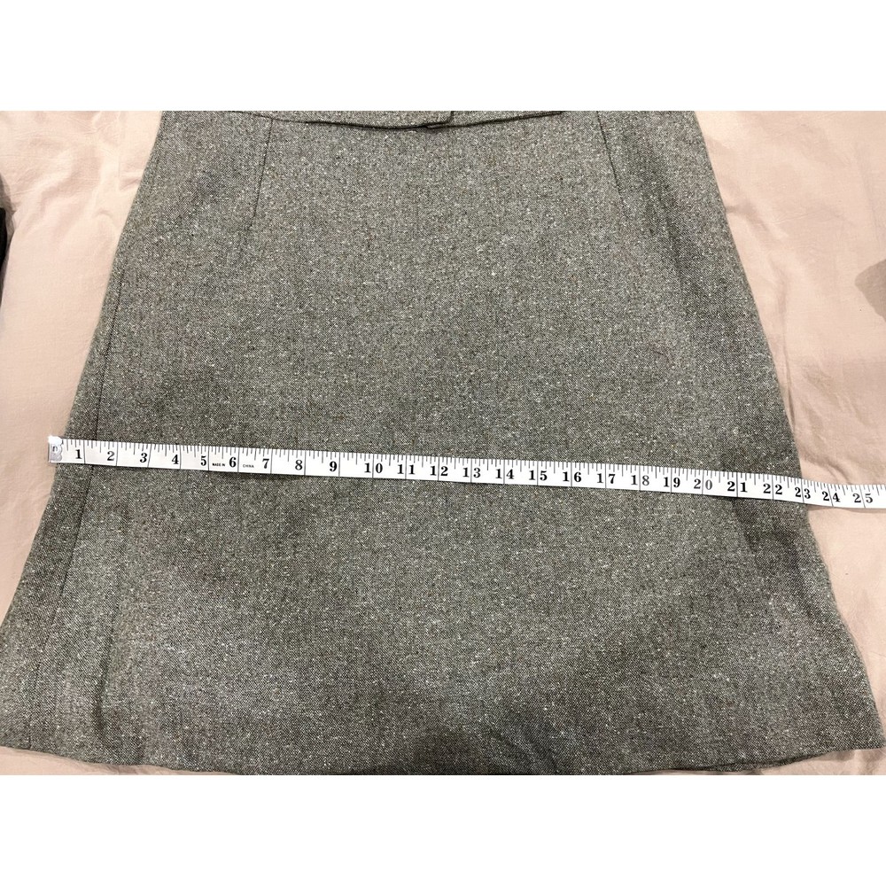 Agnona Dress Womens Size Medium Gray Wool Sleeveless Zip Back Italy Stretch Belt - Picture 9 of 9